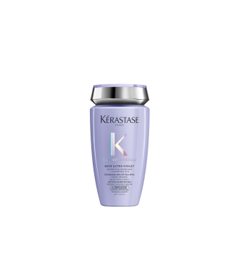 Le Bain Ultra-Violet Kérastase pour laver tout en retirant les reflets jaunes indésirables.