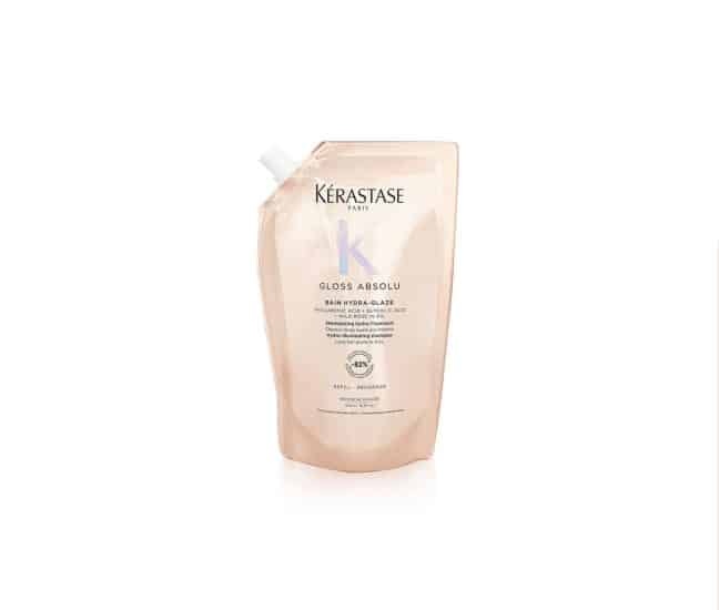 Le Bain Crème Hydra-Glaze pour révéler une brillance saine, et en hydratant les cheveux épais sujets aux frisottis.