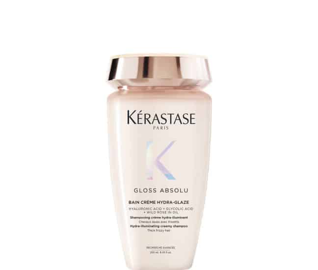 Le Bain Crème Hydra-Glaze pour révéler une brillance saine, et en hydratant les cheveux épais sujets aux frisottis.