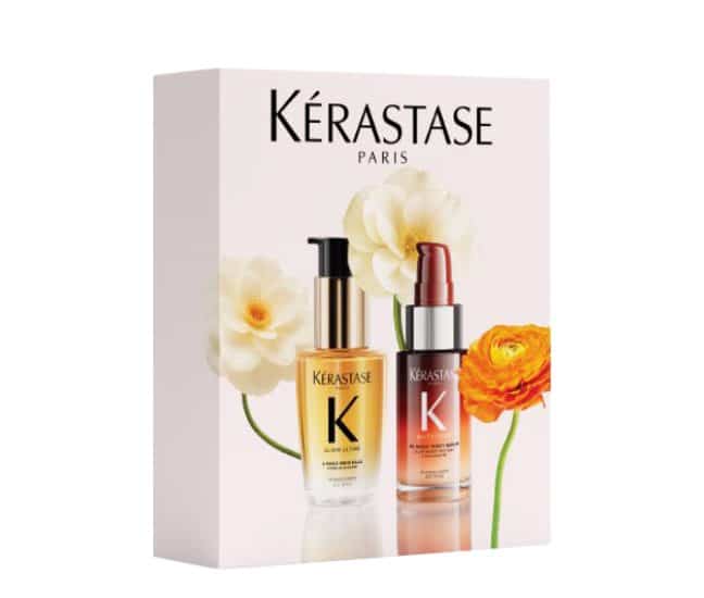 Le Coffret Duo Sérums Mini Héros pour redonner vie à vos cheveux secs.